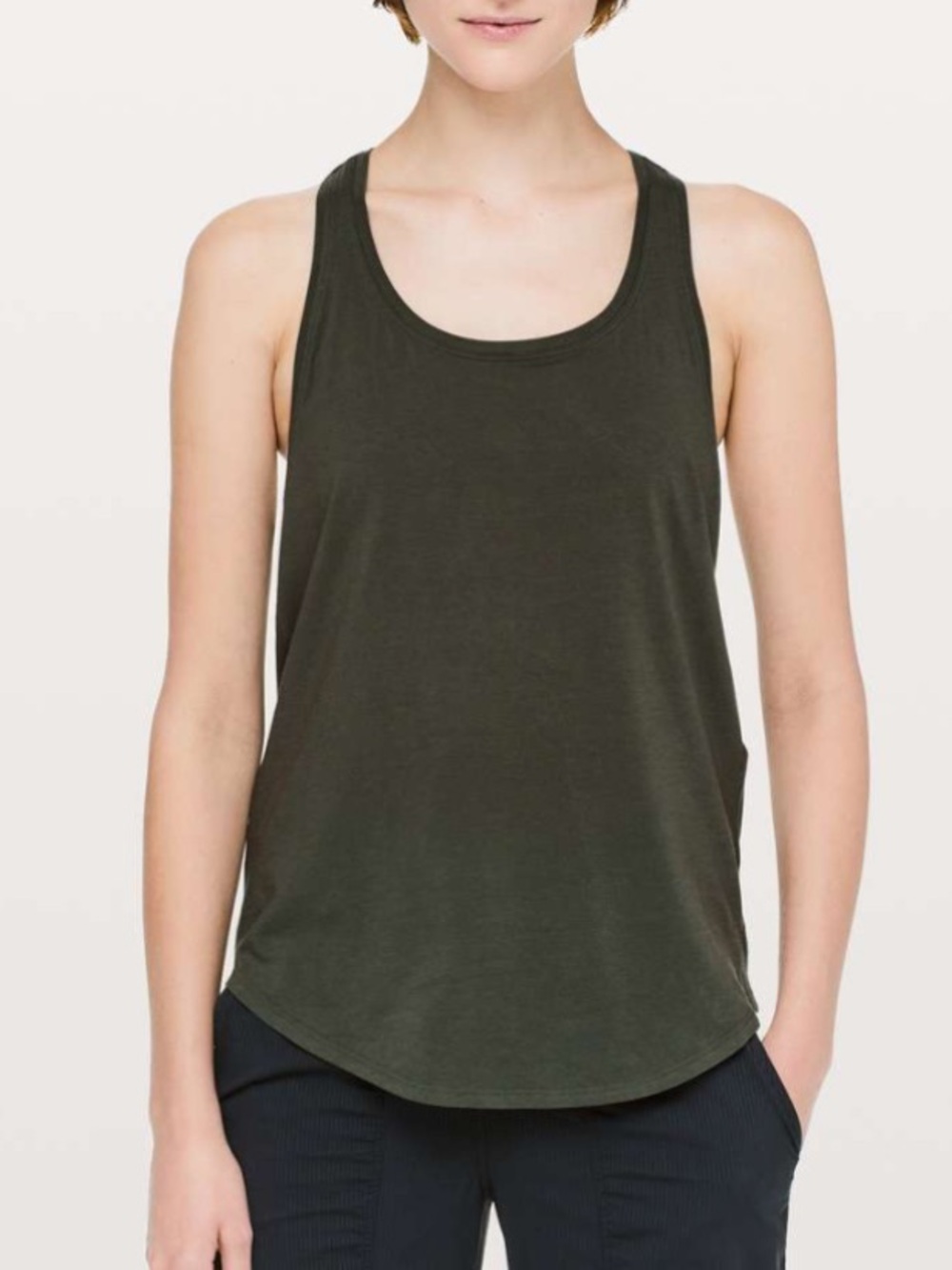 LULULEMON Love Tank *Pleated Dark Olive Green Small